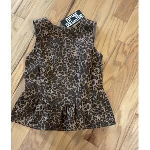 Future Collective Leopard Print Sleeveless top Size Small